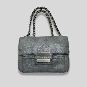 Z Spoke ZAC POSEN Americana Double Chain Strap Bag Grey/Silver